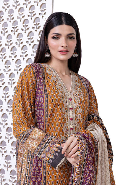 Khaadi | My Winter Mood | LKN05 L Mustard Brown Light Khaddar