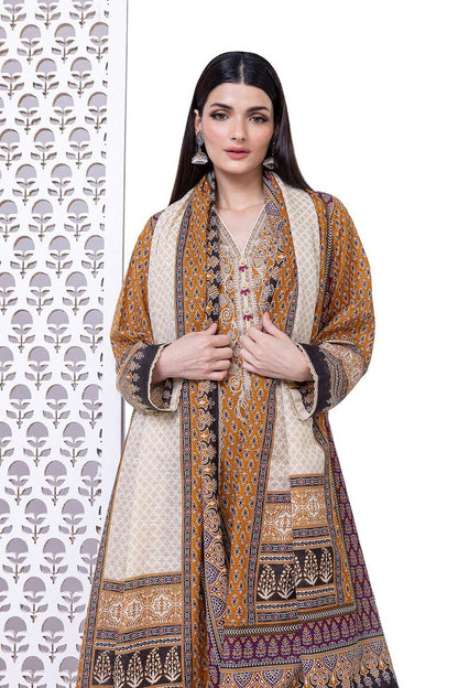 Khaadi | My Winter Mood | LKN05 M Mustard Brown Light Khaddar
