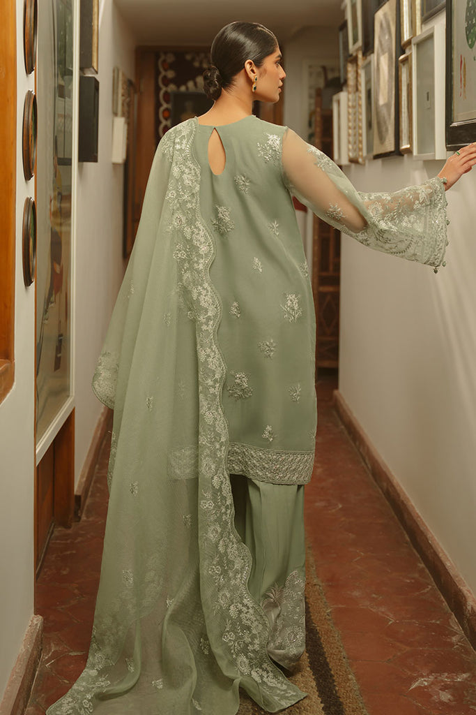 Cross Stitch | Luxe Atelier 25 | GREEN LILY S Mint Green Organza