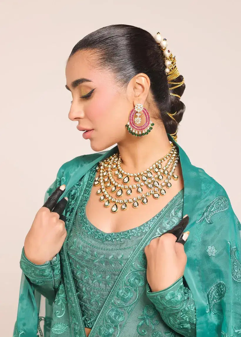 Tena Durrani | Amelie Luxe Formals | Jade - Pakistani Designer Dress - by Tena Durrani | Type: Formal - 100% Original at Saira Sultan