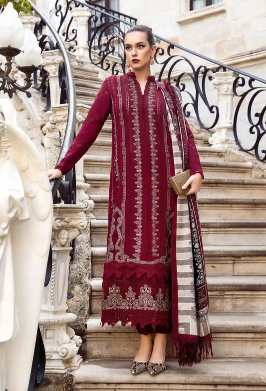 Maria B | M Prints Winter 23 | MPT-2002-A - Pakistani Designer Dress - by Maria B | Type: Luxury - 100% Original at Saira Sultan
