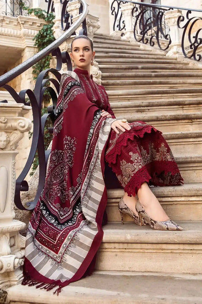 Maria B | M Prints Winter 23 | MPT-2002-A - Pakistani Designer Dress - by Maria B | Type: Luxury - 100% Original at Saira Sultan