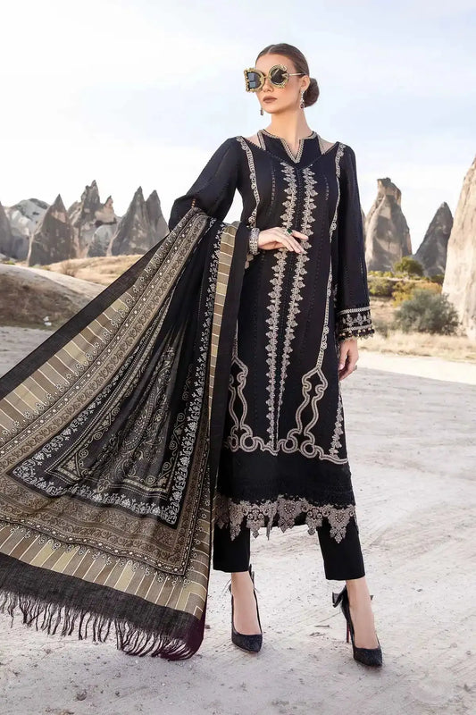 Maria B | M Prints Winter 23 | MPT-2002-B - Pakistani Designer Dress - by Maria B | Type: Luxury - 100% Original at Saira Sultan