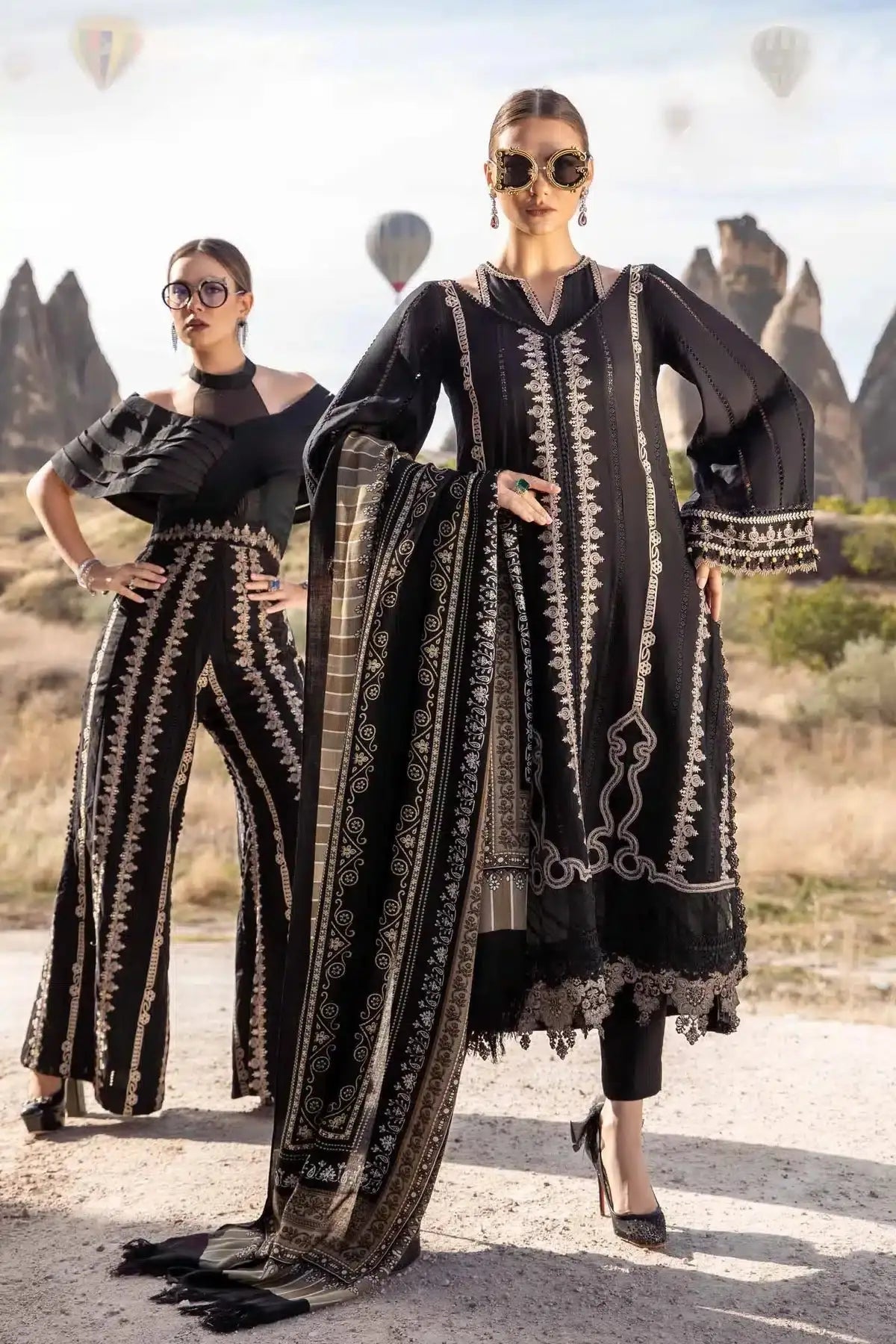 Maria B | M Prints Winter 23 | MPT-2002-B - Pakistani Designer Dress - by Maria B | Type: Luxury - 100% Original at Saira Sultan
