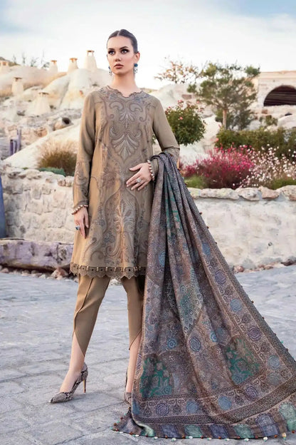 Maria B | M Prints Winter 23 | MPT-2003-A - Pakistani Designer Dress - by Maria B | Type: Luxury - 100% Original at Saira Sultan