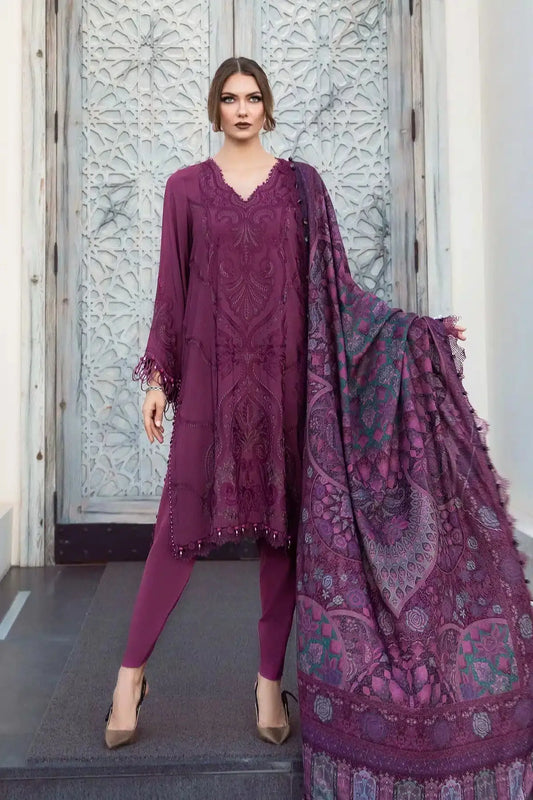 Maria B | M Prints Winter 23 | MPT-2003-B - Pakistani Designer Dress - by Maria B | Type: Luxury - 100% Original at Saira Sultan