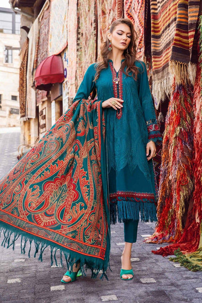 Maria B | M Prints Winter 23 | MPT-2008-A - Pakistani Designer Dress - by Maria B | Type: Luxury - 100% Original at Saira Sultan
