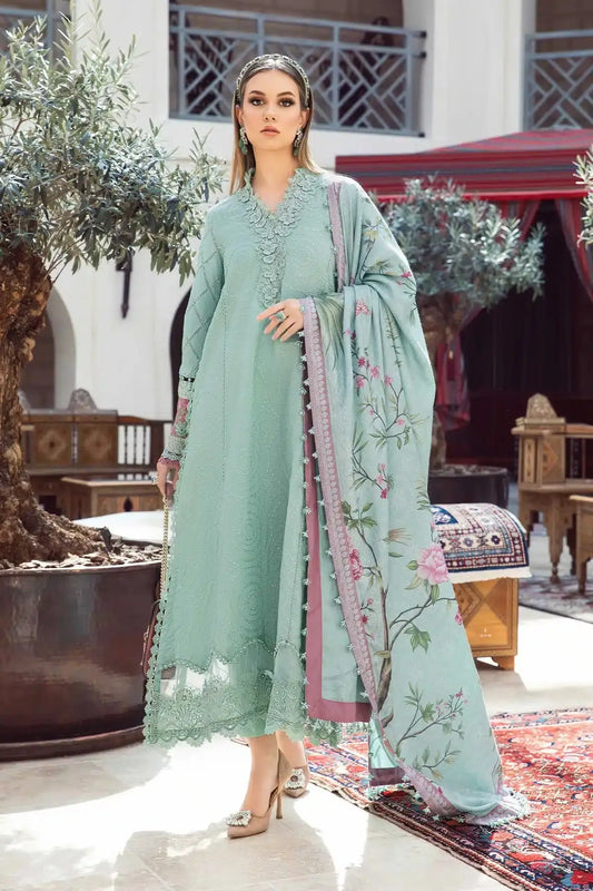 Maria B | M Prints Winter 23 | MPT-2001-A - Pakistani Designer Dress - by Maria B | Type: Luxury - 100% Original at Saira Sultan