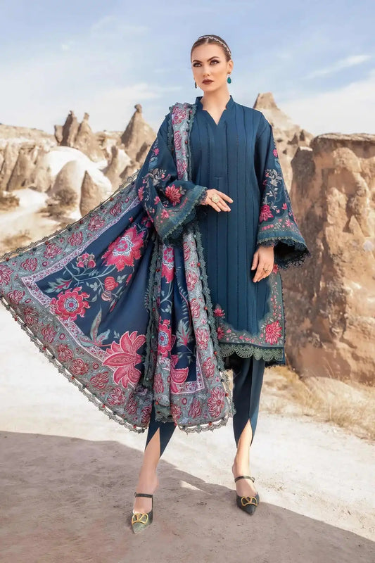 Maria B | M Prints Winter 23 | MPT-2005-B - Pakistani Designer Dress - by Maria B | Type: Luxury - 100% Original at Saira Sultan