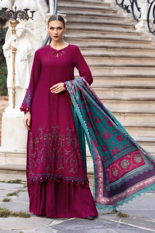 Maria B | M Prints Winter 23 | MPT-2006-B - Pakistani Designer Dress - by Maria B | Type: Luxury - 100% Original at Saira Sultan