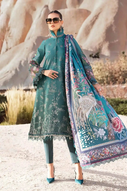 Maria B | M Prints Winter 23 | MPT-2007-B - Pakistani Designer Dress - by Maria B | Type: Luxury - 100% Original at Saira Sultan