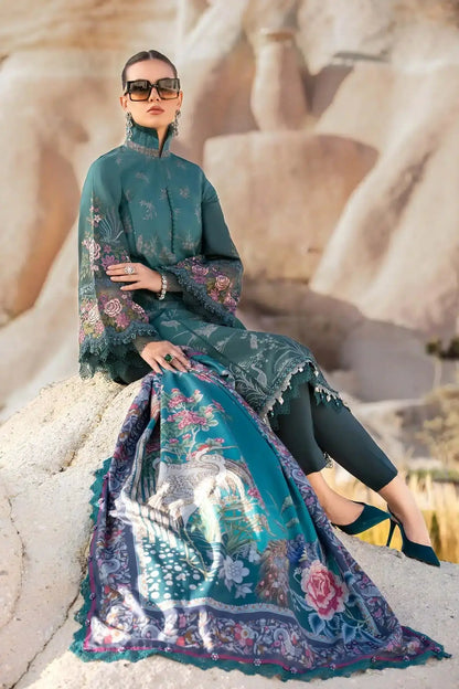 Maria B | M Prints Winter 23 | MPT-2007-B - Pakistani Designer Dress - by Maria B | Type: Luxury - 100% Original at Saira Sultan