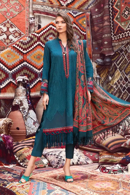 Maria B | M Prints Winter 23 | MPT-2008-A - Pakistani Designer Dress - by Maria B | Type: Luxury - 100% Original at Saira Sultan