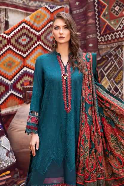Maria B | M Prints Winter 23 | MPT-2008-A - Pakistani Designer Dress - by Maria B | Type: Luxury - 100% Original at Saira Sultan