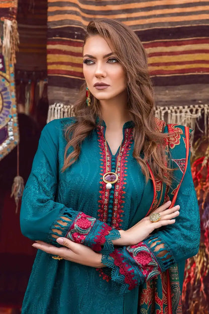 Maria B | M Prints Winter 23 | MPT-2008-A - Pakistani Designer Dress - by Maria B | Type: Luxury - 100% Original at Saira Sultan