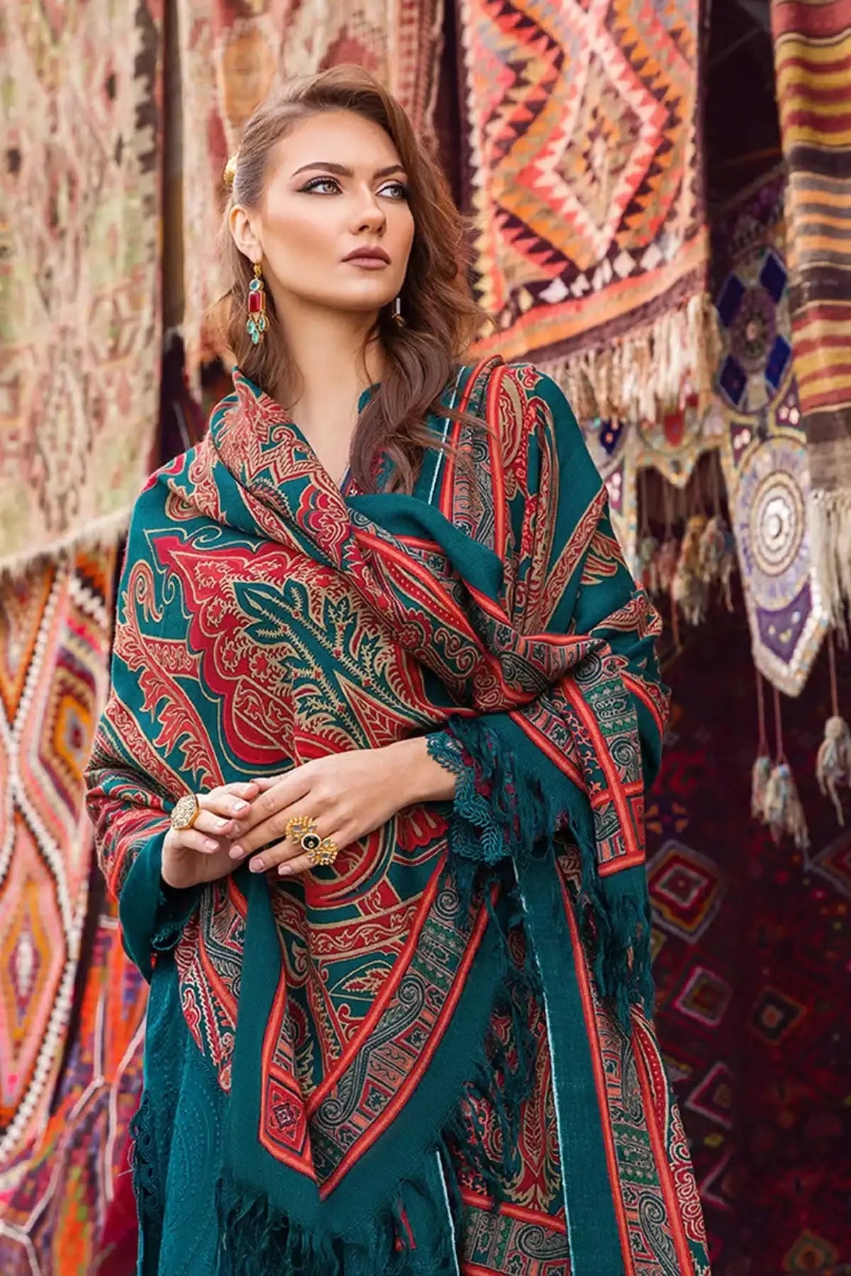 Maria B | M Prints Winter 23 | MPT-2008-A - Pakistani Designer Dress - by Maria B | Type: Luxury - 100% Original at Saira Sultan
