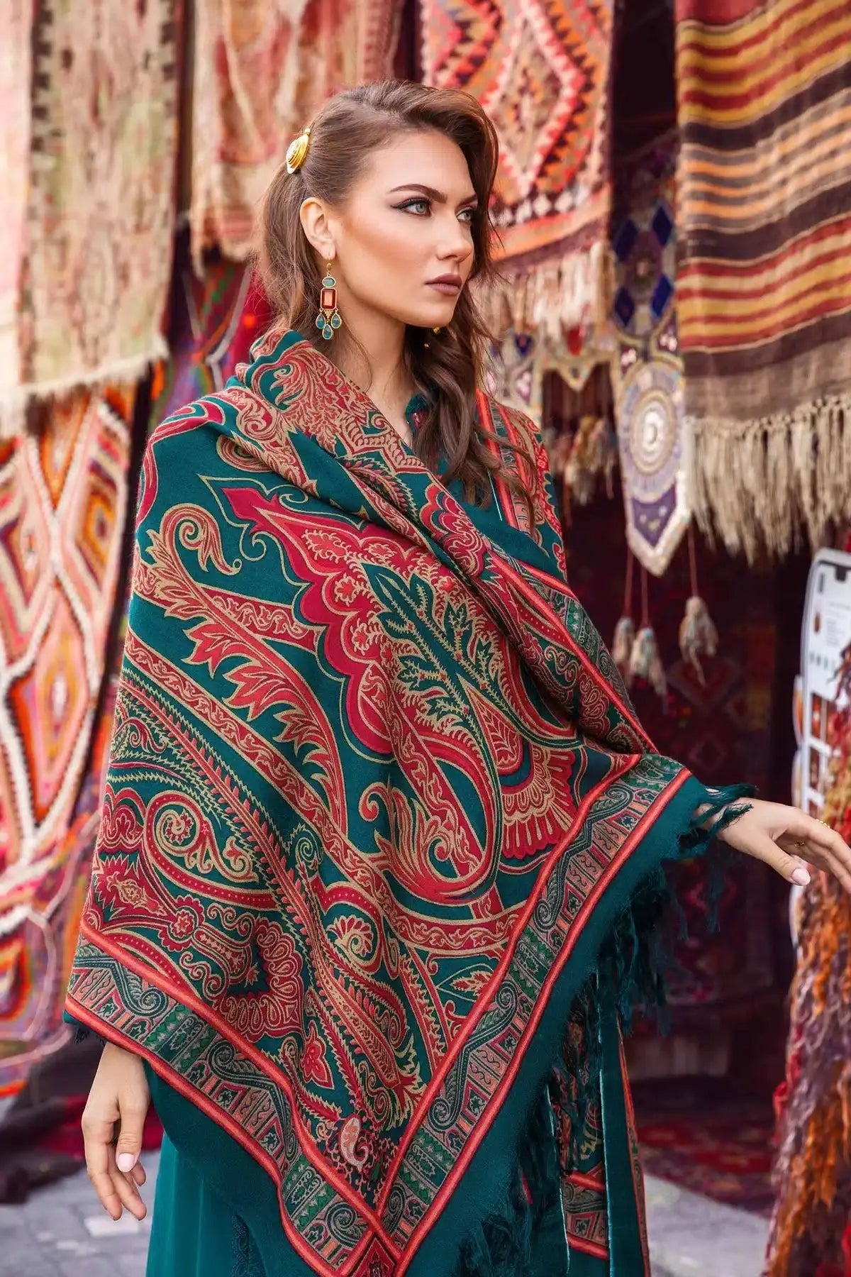 Maria B | M Prints Winter 23 | MPT-2008-A - Pakistani Designer Dress - by Maria B | Type: Luxury - 100% Original at Saira Sultan