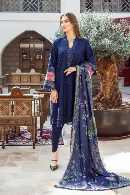 Maria B | M Prints Winter 23 | MPT-2001-B - Pakistani Designer Dress - by Maria B | Type: Luxury - 100% Original at Saira Sultan