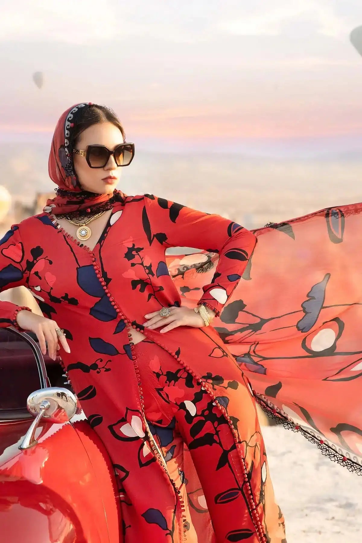 Maria B | M Prints Winter 23 | MPT-2009-A - Pakistani Designer Dress - by Maria B | Type: Luxury - 100% Original at Saira Sultan