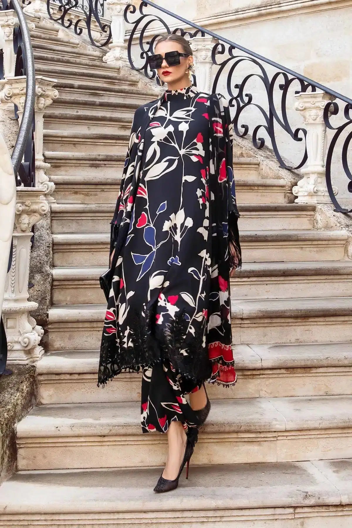 Maria B | M Prints Winter 23 | MPT-2009-B - Pakistani Designer Dress - by Maria B | Type: Luxury - 100% Original at Saira Sultan