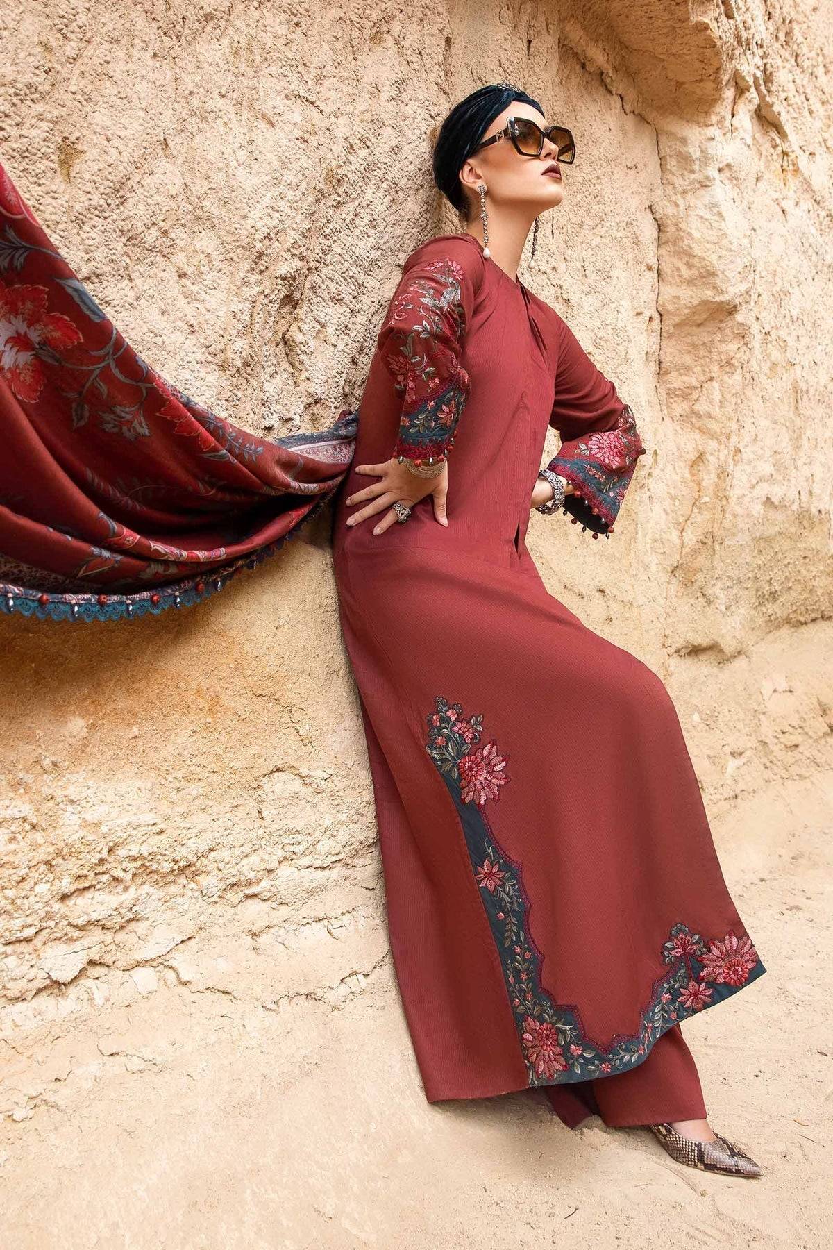 Maria B | M Prints Winter 23 | MPT-2005-A - Pakistani Designer Dress - by Maria B | Type: Luxury - 100% Original at Saira Sultan