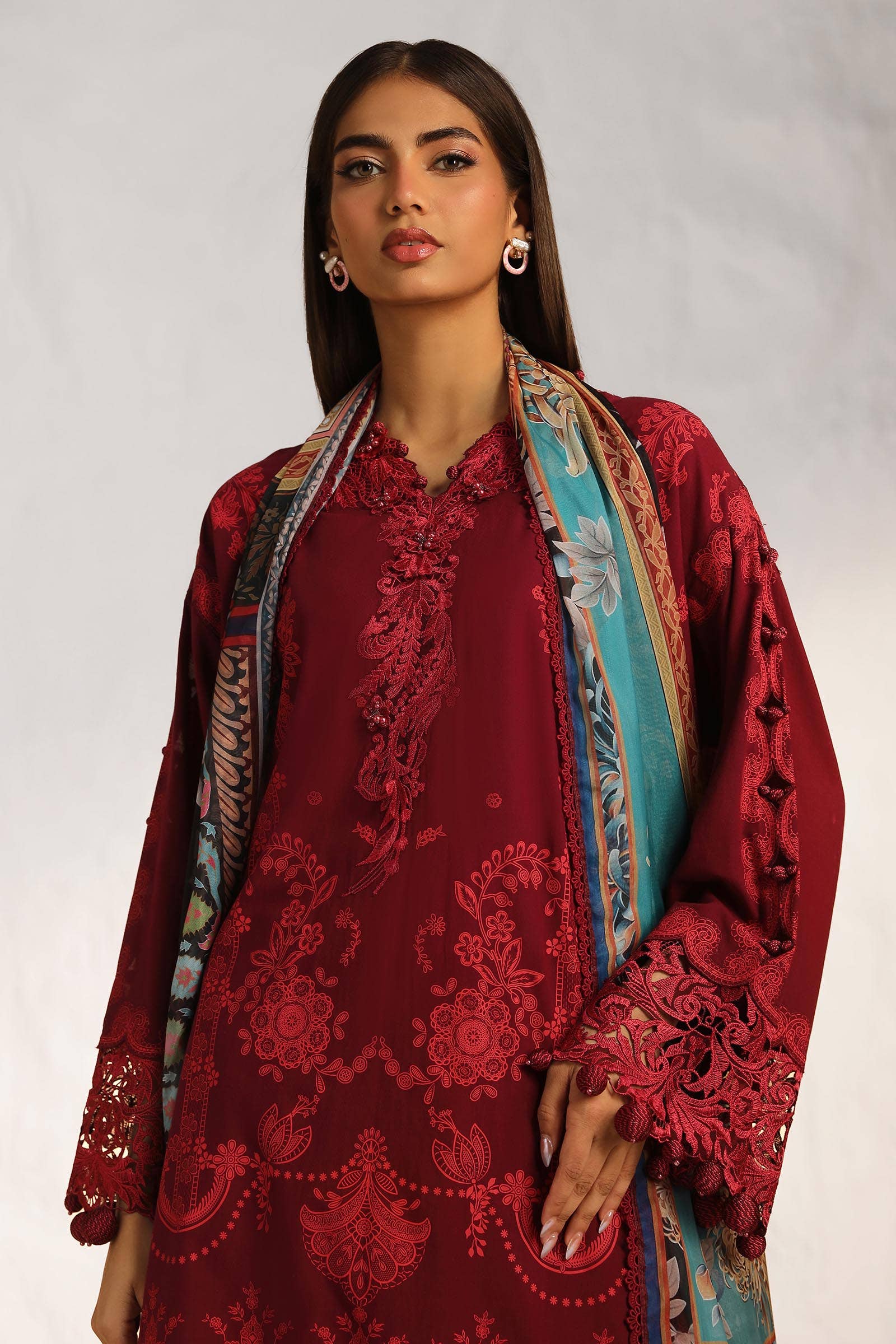 Sana Safinaz | Muzlin Summer 24 | 008B-CK - Pakistani Designer Dress - by Sana Safinaz | Type: Luxury - 100% Original at Saira Sultan