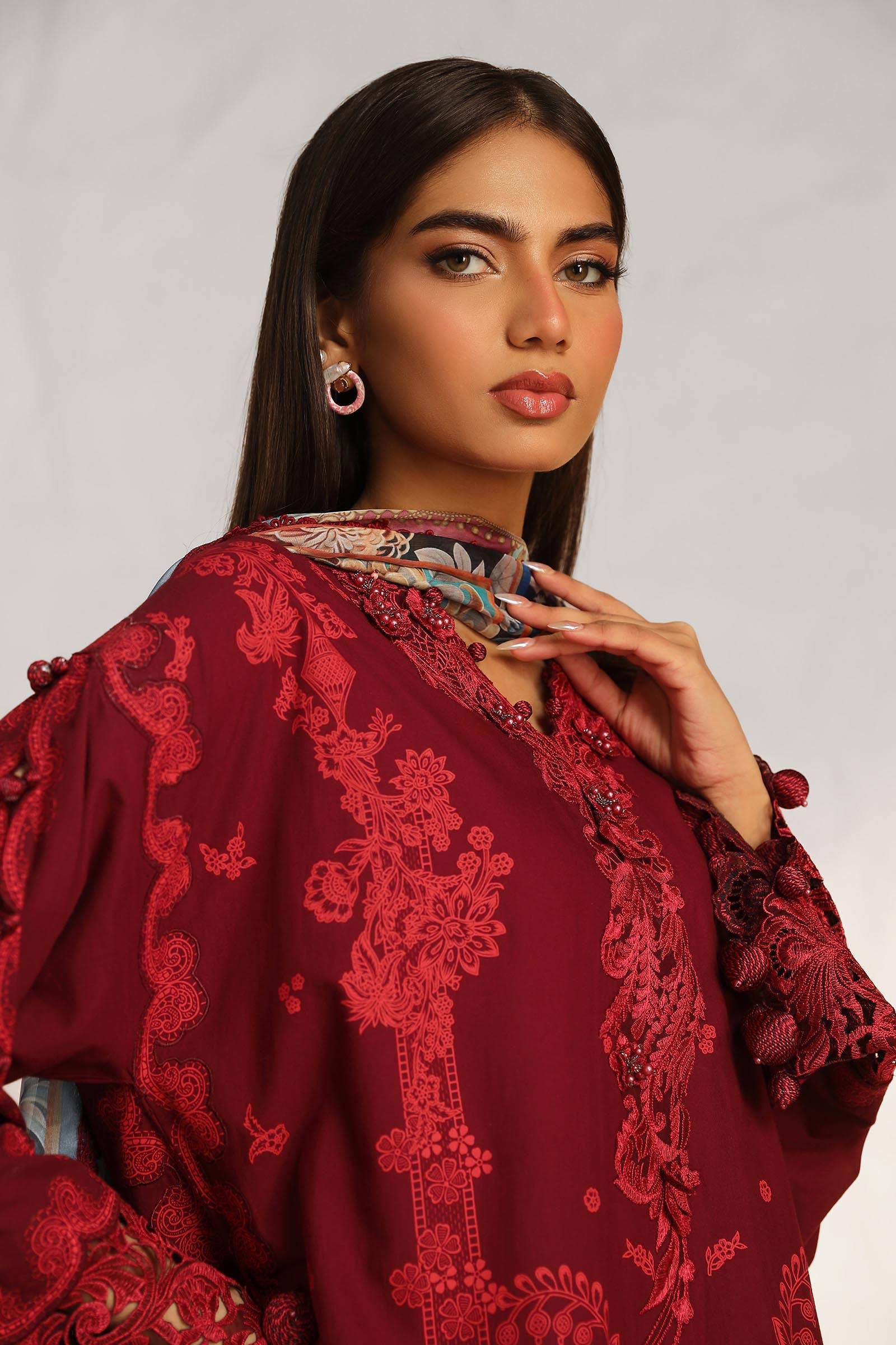 Sana Safinaz | Muzlin Summer 24 | 008B-CK - Pakistani Designer Dress - by Sana Safinaz | Type: Luxury - 100% Original at Saira Sultan