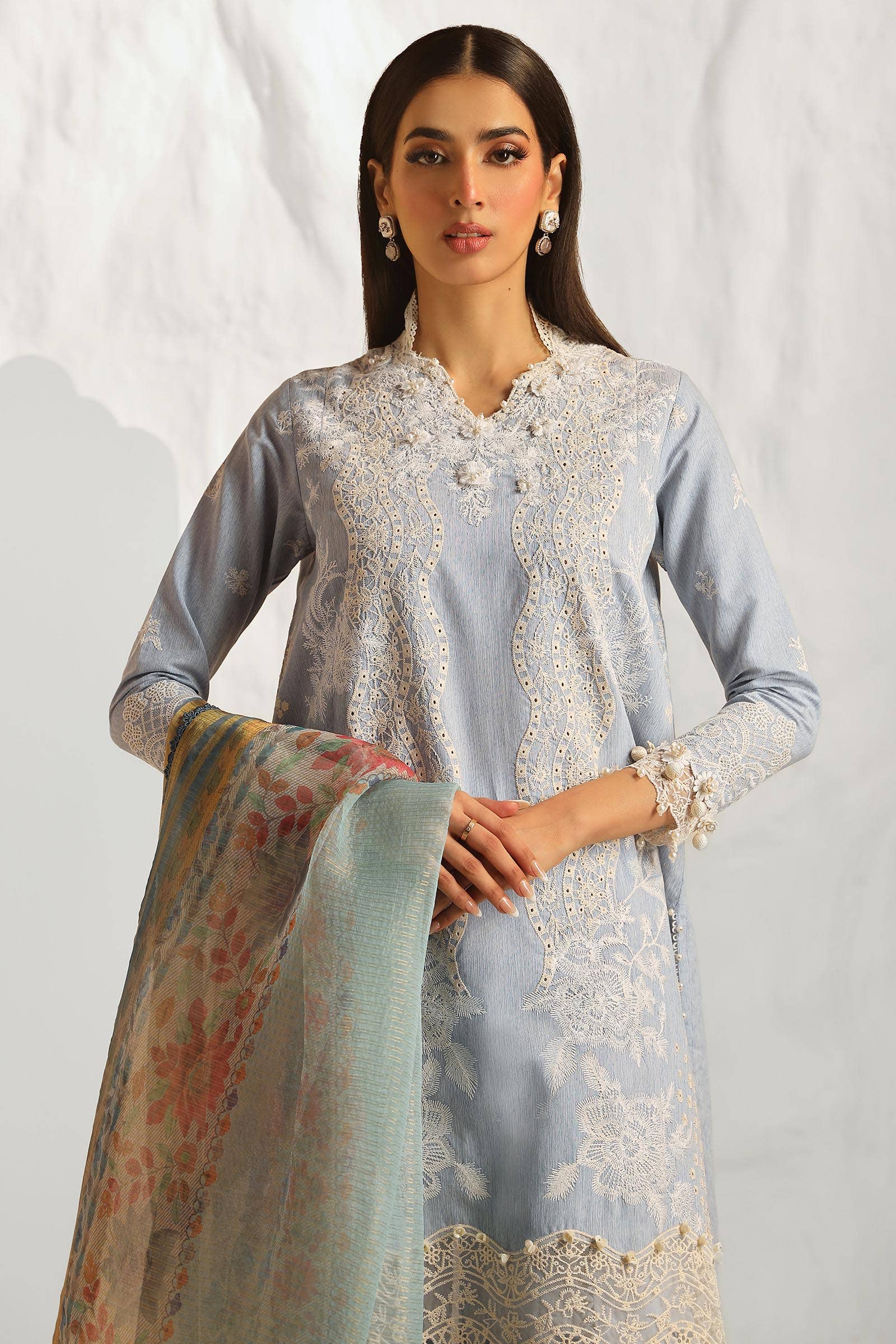 Sana Safinaz | Muzlin Summer 24 | 013B-DH - Pakistani Designer Dress - by Sana Safinaz | Type: Luxury - 100% Original at Saira Sultan