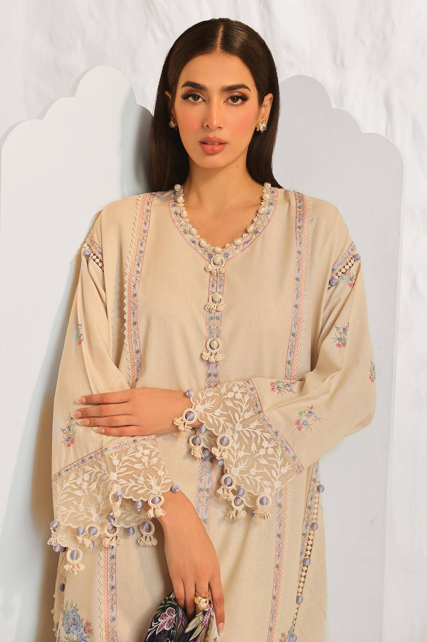 Sana Safinaz | Muzlin Summer 24 | 014A-CJ - Pakistani Designer Dress - by Sana Safinaz | Type: Luxury - 100% Original at Saira Sultan