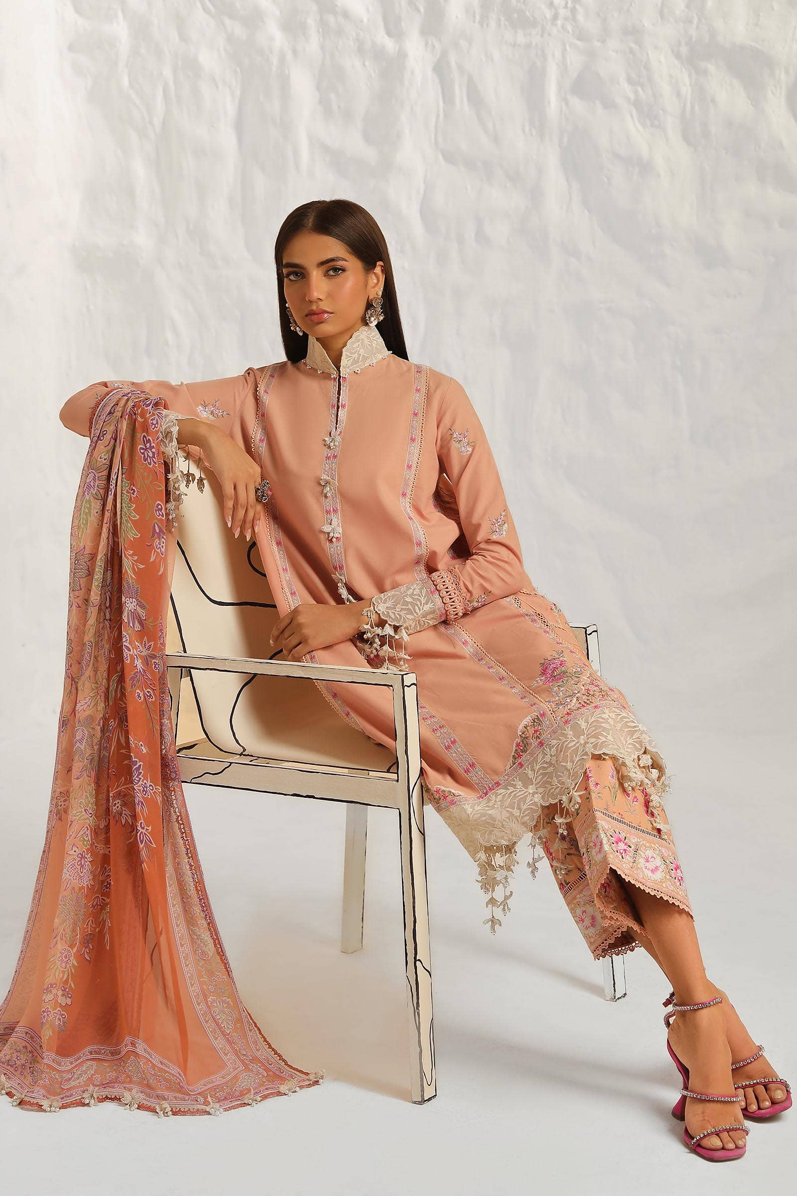 Sana Safinaz | Muzlin Summer 24 | 014B-CJ - Pakistani Designer Dress - by Sana Safinaz | Type: Luxury - 100% Original at Saira Sultan