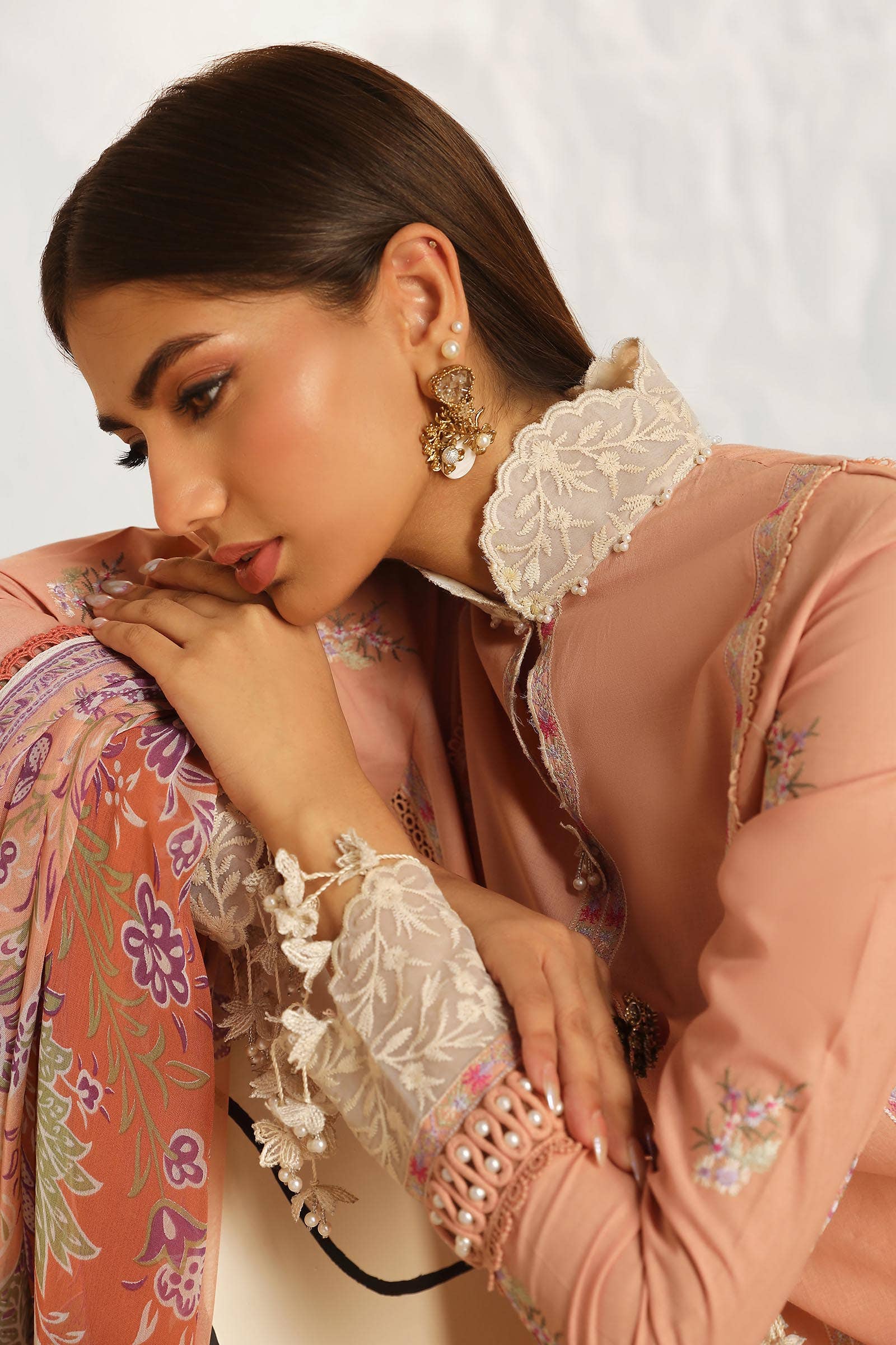 Sana Safinaz | Muzlin Summer 24 | 014B-CJ - Pakistani Designer Dress - by Sana Safinaz | Type: Luxury - 100% Original at Saira Sultan