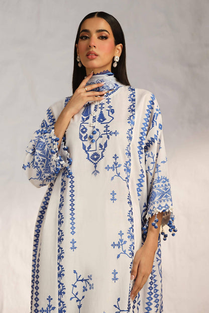 Sana Safinaz | Muzlin Summer 24 | 017A-CJ - Pakistani Designer Dress - by Sana Safinaz | Type: Luxury - 100% Original at Saira Sultan