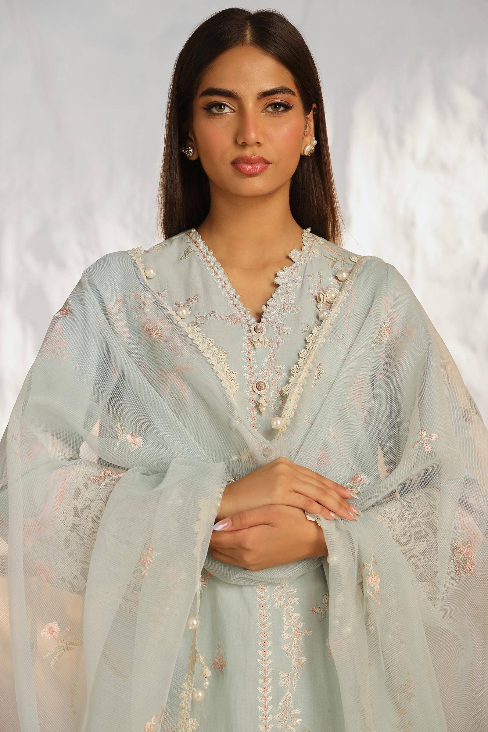 Sana Safinaz | Muzlin Summer 24 | 018A-CV - Pakistani Designer Dress - by Sana Safinaz | Type: Luxury - 100% Original at Saira Sultan