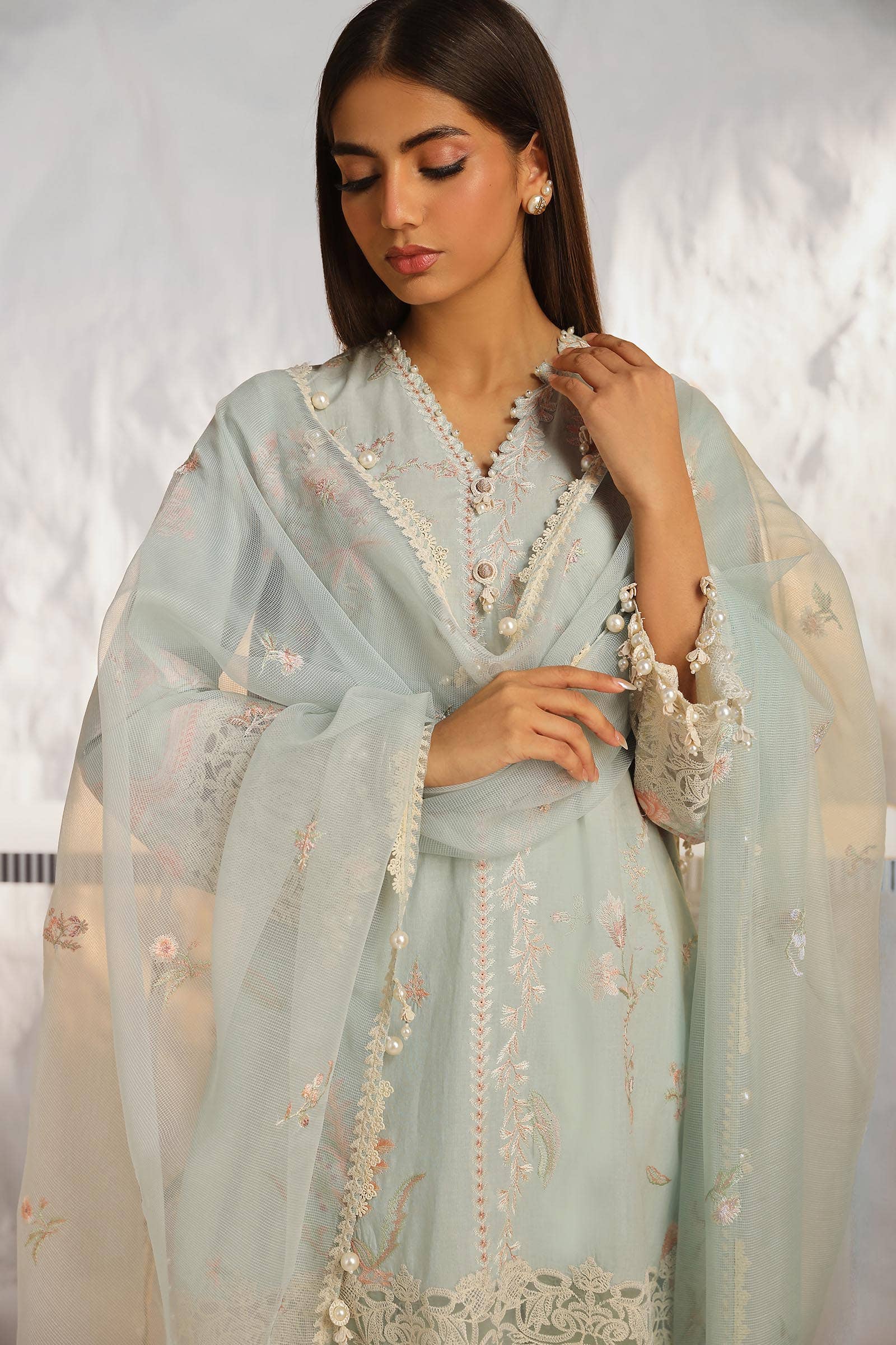 Sana Safinaz | Muzlin Summer 24 | 018A-CV - Pakistani Designer Dress - by Sana Safinaz | Type: Luxury - 100% Original at Saira Sultan