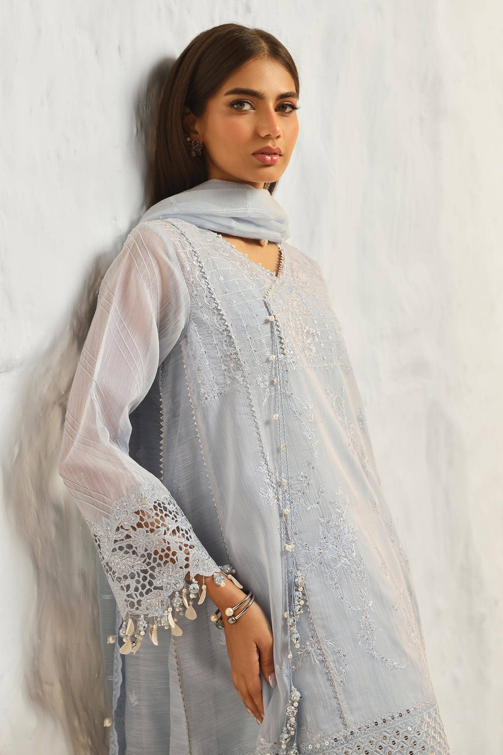 Sana Safinaz | Muzlin Summer 24 | 020A-CV - Pakistani Designer Dress - by Sana Safinaz | Type: Luxury - 100% Original at Saira Sultan