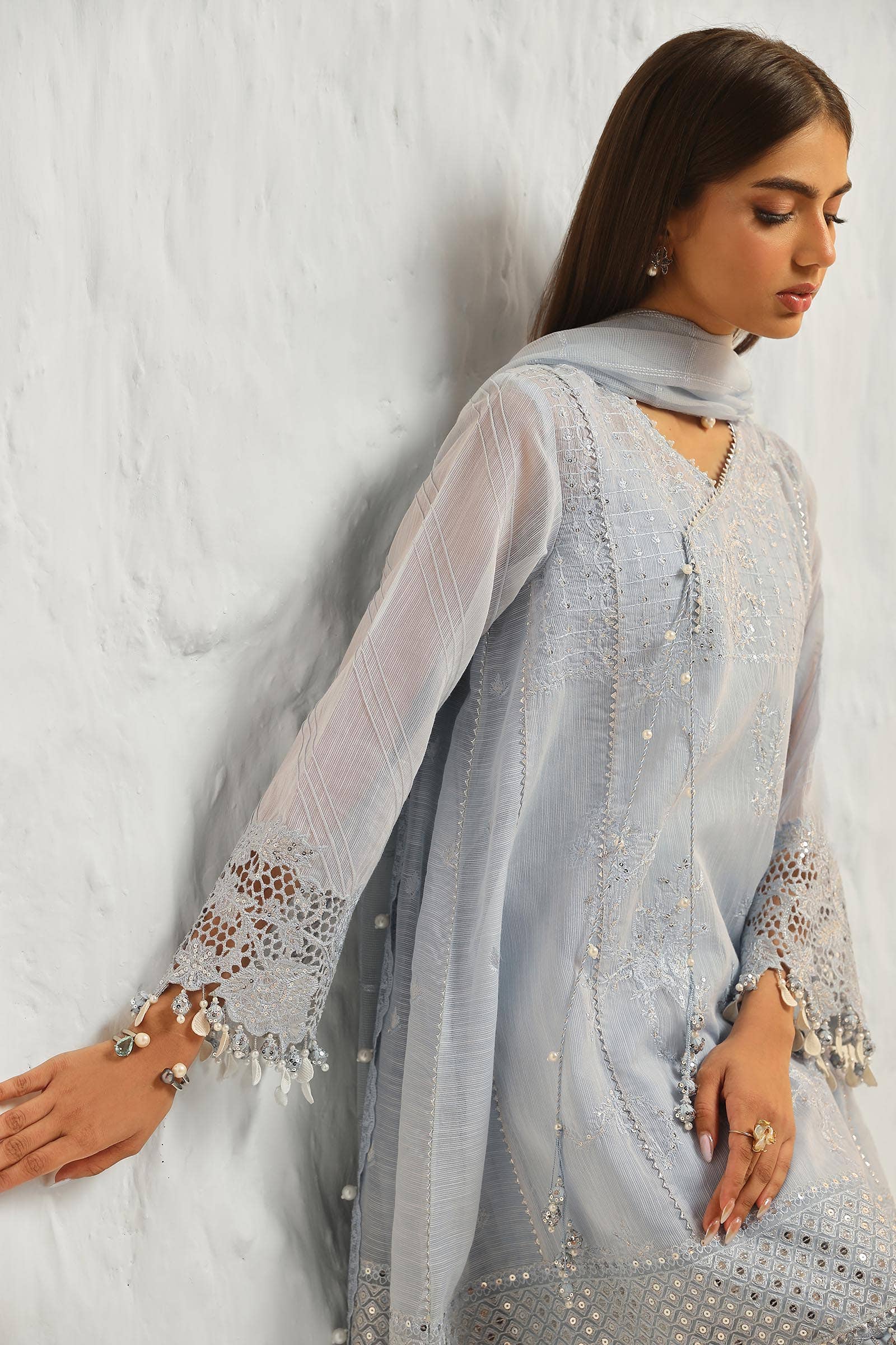 Sana Safinaz | Muzlin Summer 24 | 020A-CV - Pakistani Designer Dress - by Sana Safinaz | Type: Luxury - 100% Original at Saira Sultan