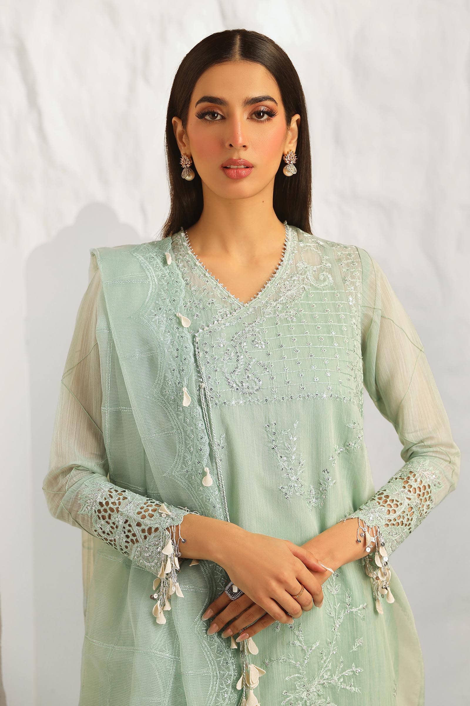 Sana Safinaz | Muzlin Summer 24 | 020B-CV - Pakistani Designer Dress - by Sana Safinaz | Type: Luxury - 100% Original at Saira Sultan
