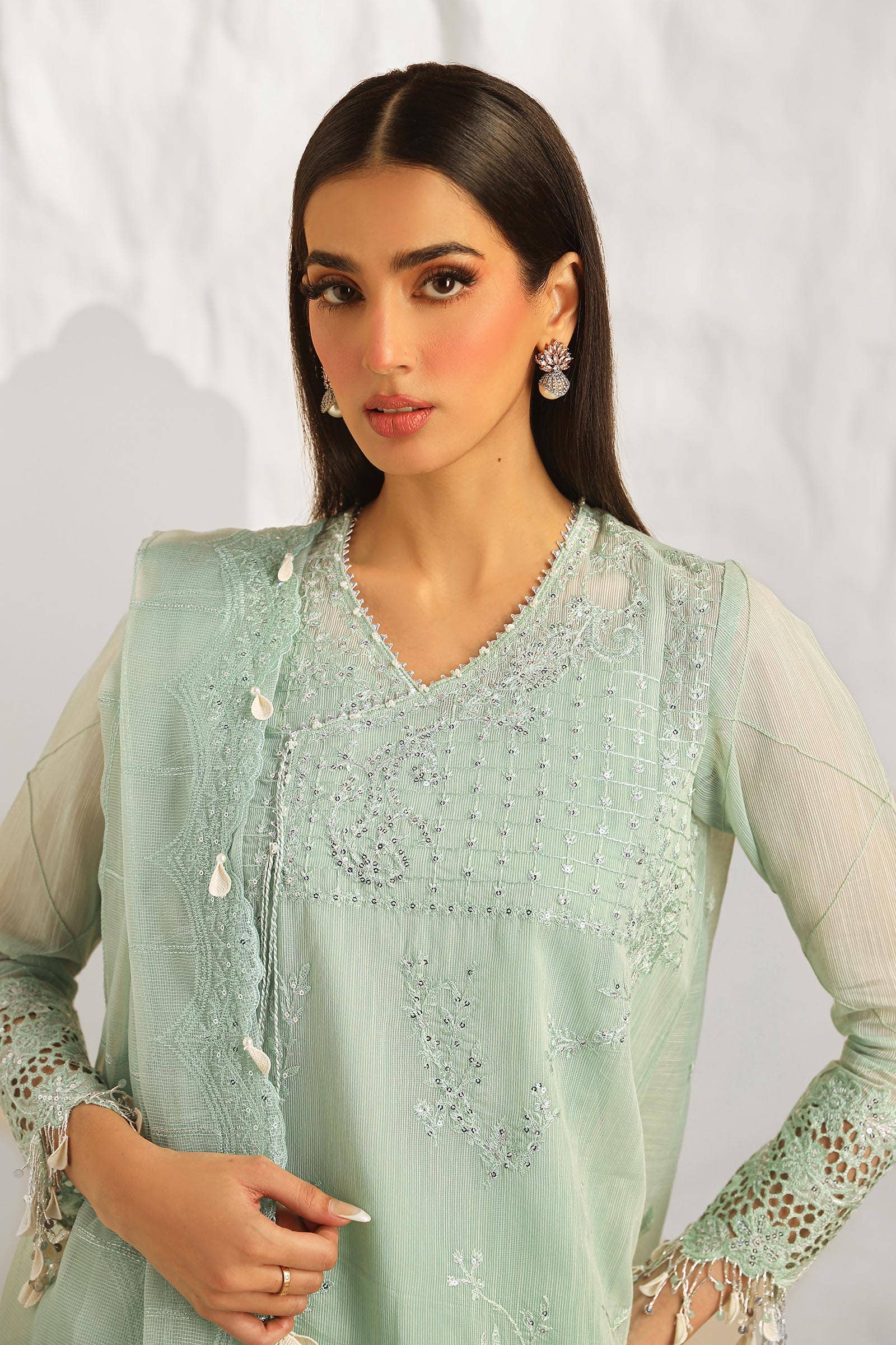 Sana Safinaz | Muzlin Summer 24 | 020B-CV - Pakistani Designer Dress - by Sana Safinaz | Type: Luxury - 100% Original at Saira Sultan