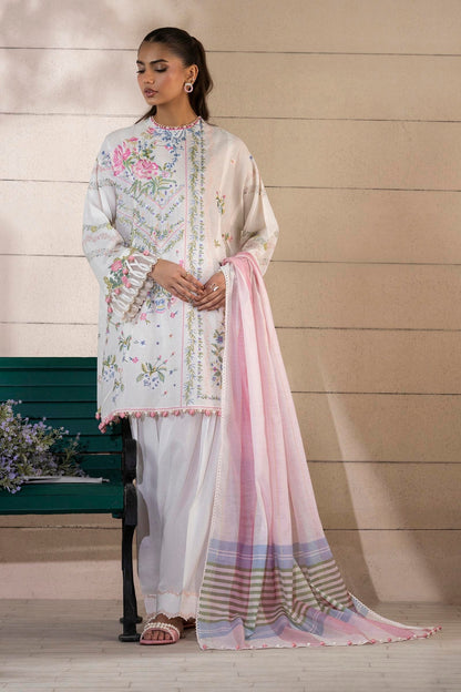 Sana Safinaz | Muzlin Spring 25 | M251-001A-3DG XS White Lawn