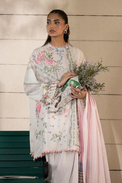 Sana Safinaz | Muzlin Spring 25 | M251-001A-3DG M White Lawn