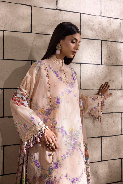 Sana Safinaz | Muzlin Spring 25 | M251-002A-3CV M Pale Peach Net
