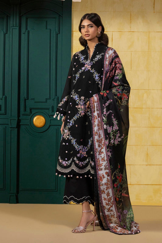 Sana Safinaz | Muzlin Spring 25 | M251-002B-3CV XS Black Net