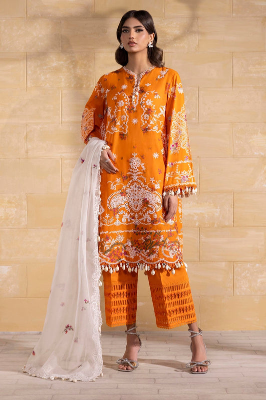Sana Safinaz | Muzlin Spring 25 | M251-004B-3CT XS Orange Lawn