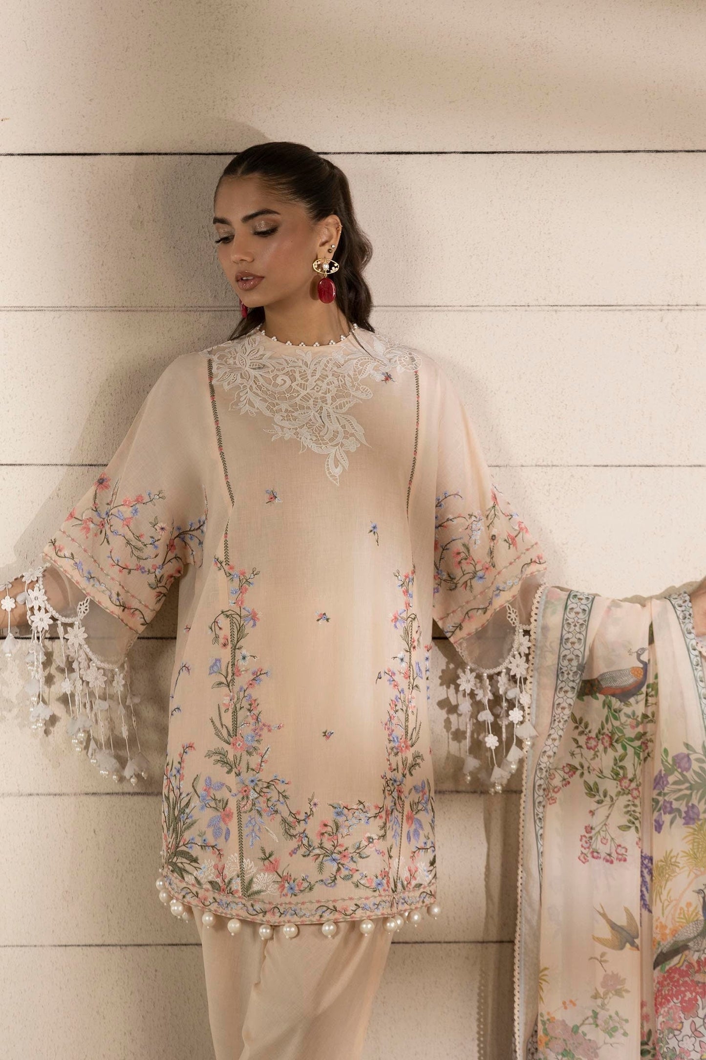 Sana Safinaz | Muzlin Spring 25 | M251-005B-3CL M Beige Lawn