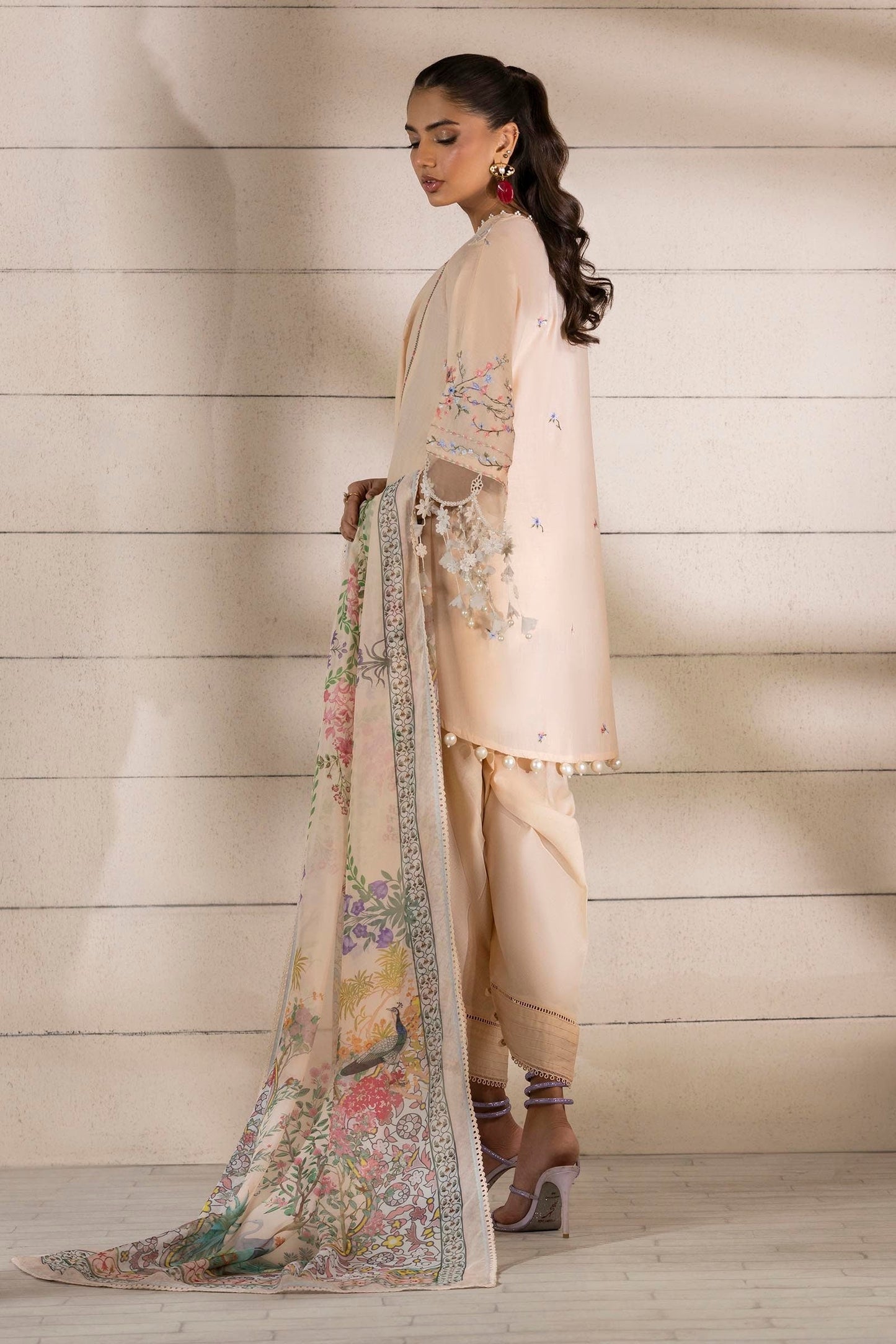 Sana Safinaz | Muzlin Spring 25 | M251-005B-3CL S Beige Lawn