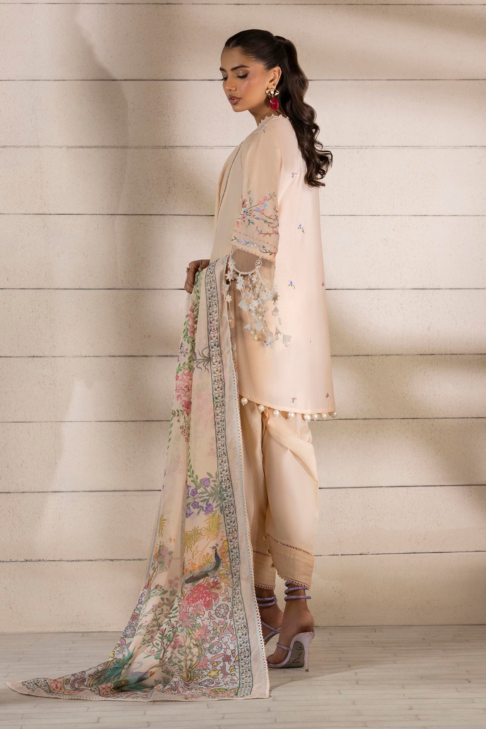 Sana Safinaz | Muzlin Spring 25 | M251-005B-3CL S Beige Lawn