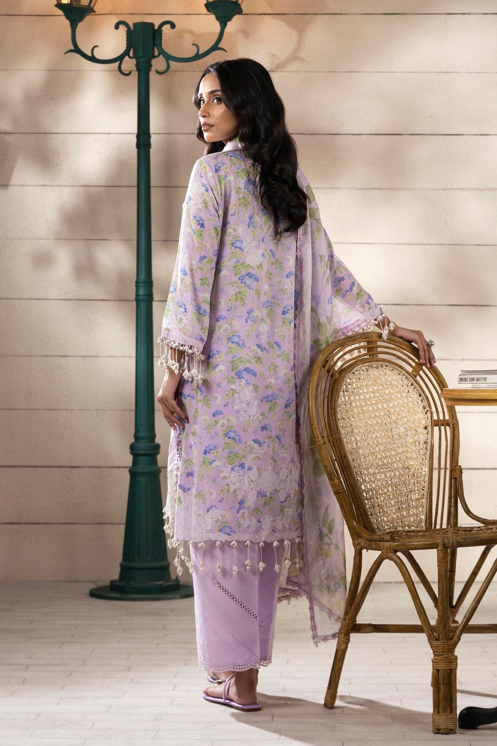Sana Safinaz | Muzlin Spring 25 | M251-006A-3CI S Lilac Lawn