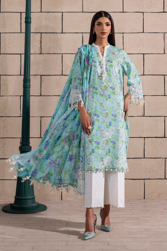 Sana Safinaz | Muzlin Spring 25 | M251-007B-3CI XS Light Blue Lawn