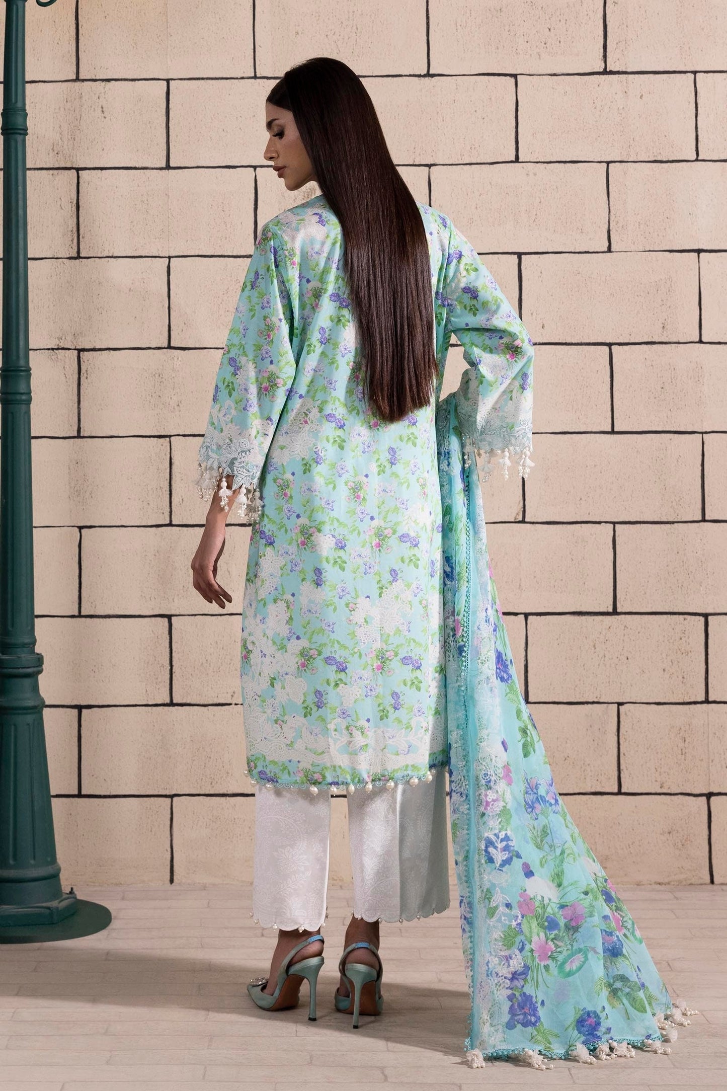 Sana Safinaz | Muzlin Spring 25 | M251-007B-3CI S Light Blue Lawn