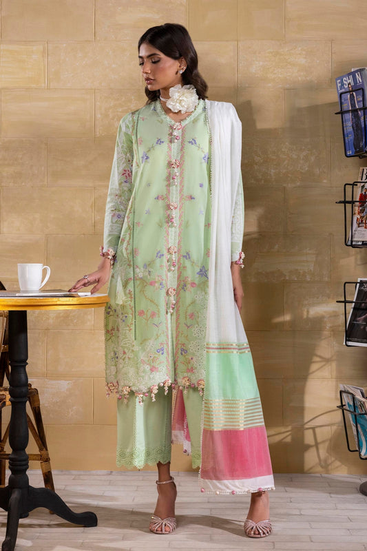Sana Safinaz | Muzlin Spring 25 | M251-008A-3DG XS Mint Green Lawn